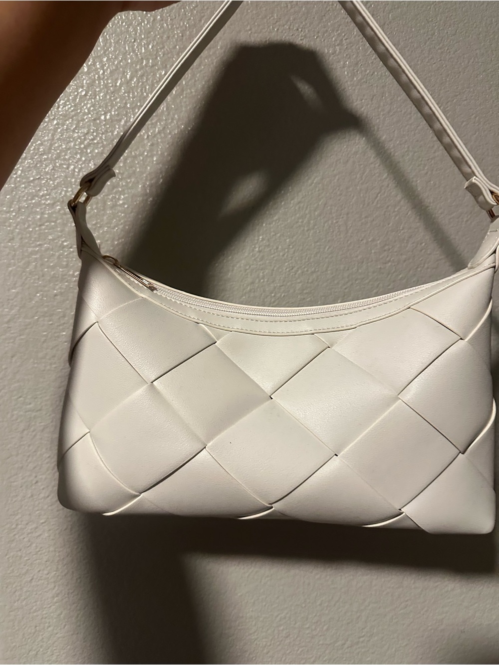 Woven Shoulder Bag - White
